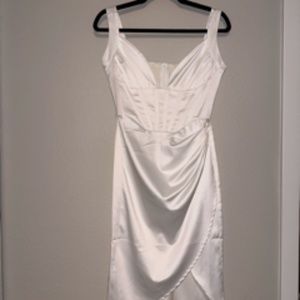 SHEIN White Satin Dress (S)